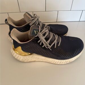 Adidas AlphaBoost Running Shoes Navy Blue Gold